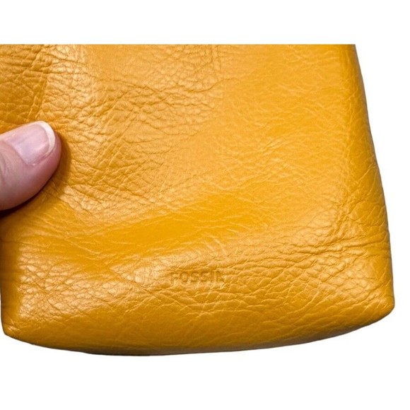 Fossil Bobbie Multicolor SLG1383721 Leather Phone Crossbody Purse Mustard Gold - Picture 4 of 10